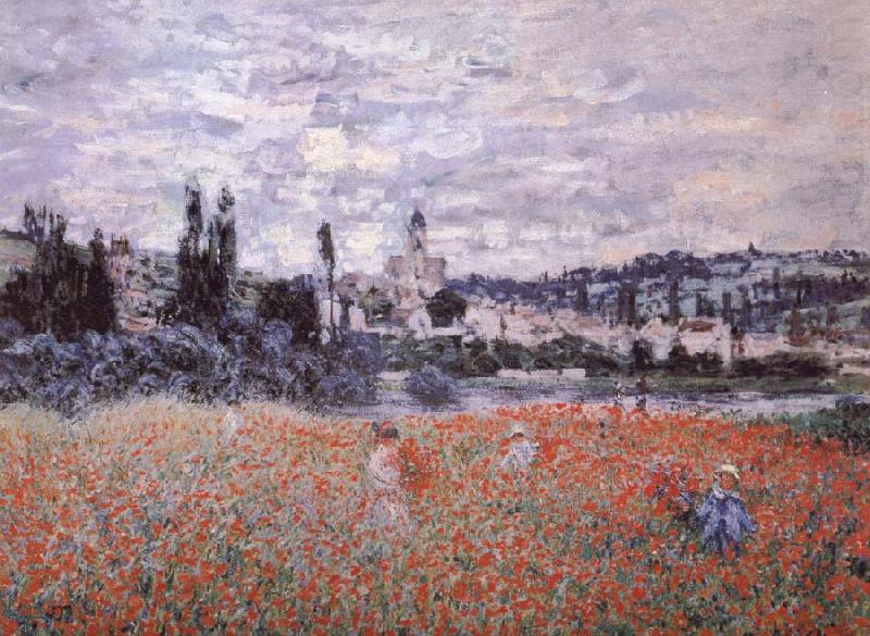 Claude Monet Poppy Field near Vetheuil china oil painting image